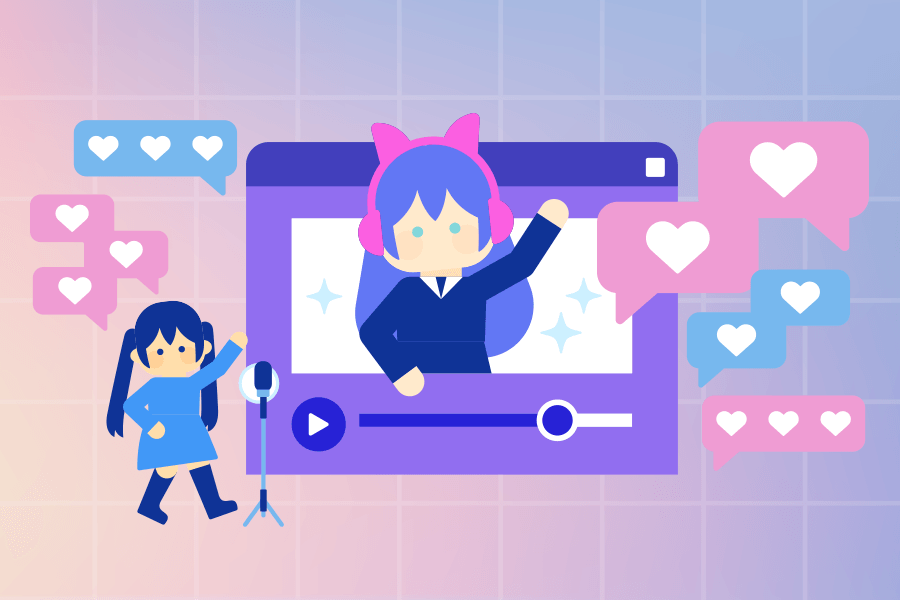 Vtuberとは、アバターと呼ばれるオリジナルキャラクターの姿で活動する配信者のこと